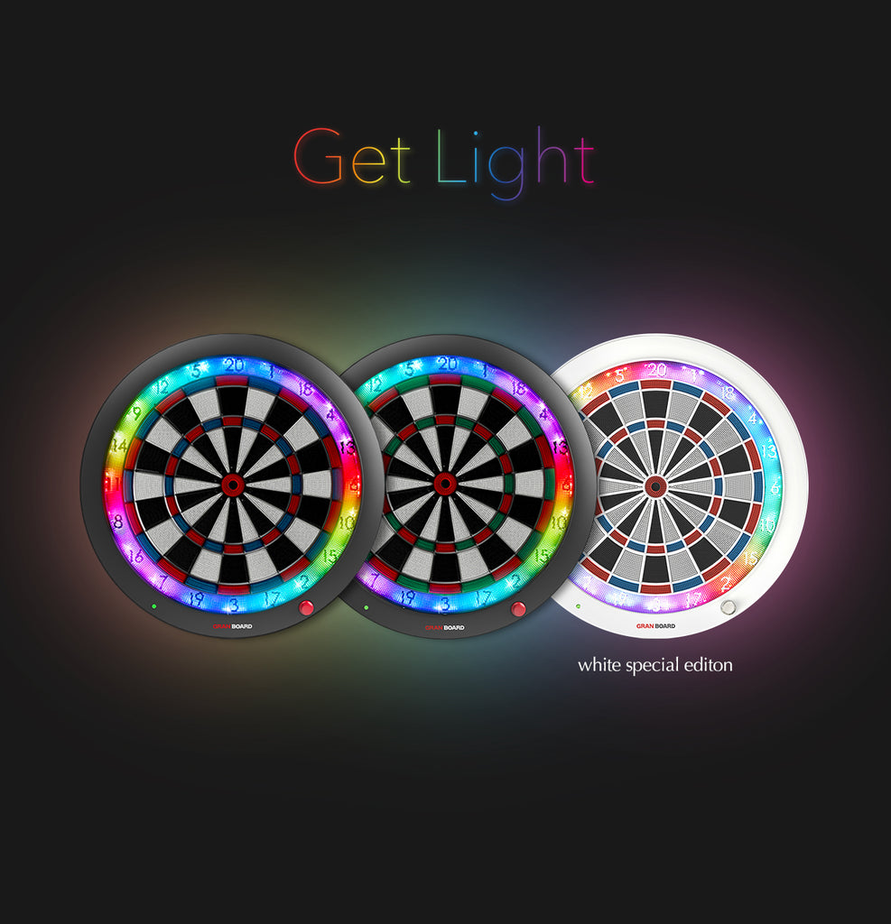 The granboard 3s dartboard is available in 3 different colors. グランボード3s